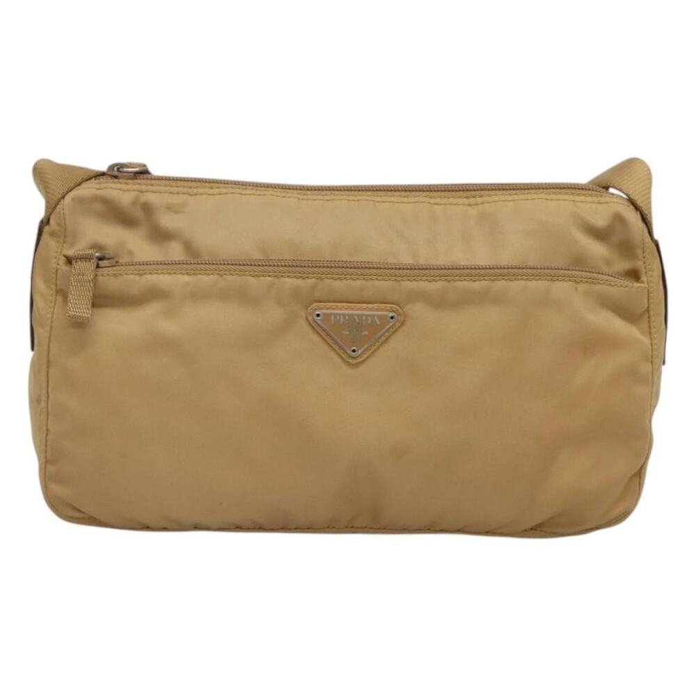 Prada Nylon Shoulder Bag Beige